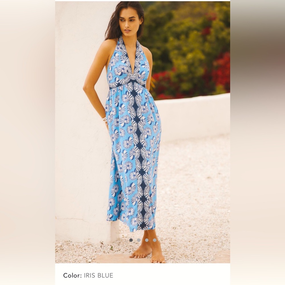 NWT Anthropologie Halter Cutout Midi Dress PETITE XL